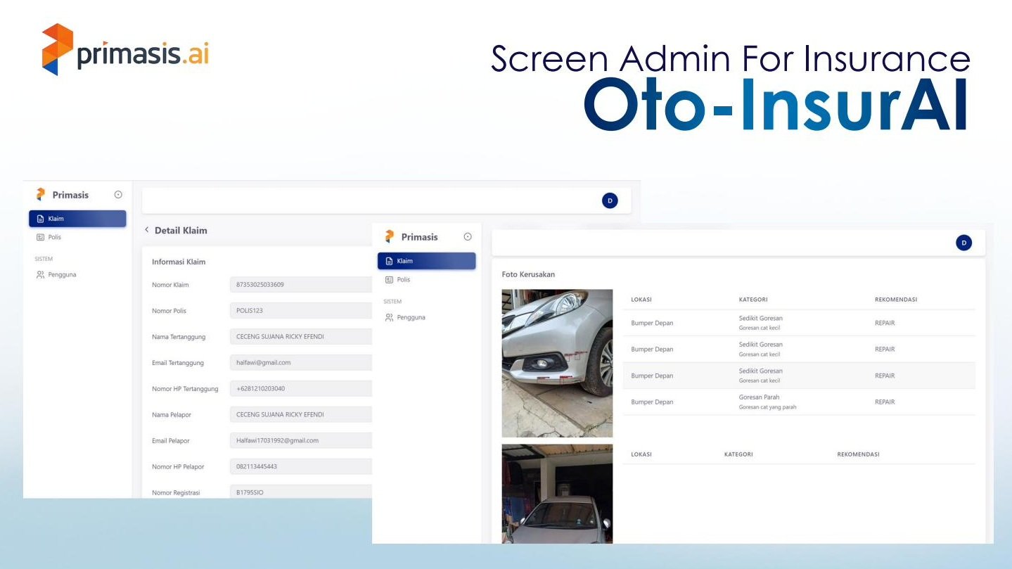 OTO-InsurAI Admin Screen Detail